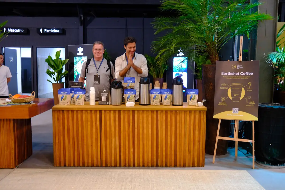 Serving Macaw coffee behind the bar in Rio