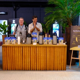 The Earthshot Coffee stand