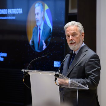 Antonio Patriota, Brazil's Ambassador to the UK, giving the keynote at The Science of Coffee